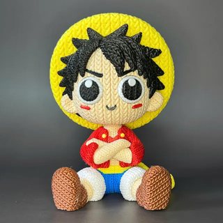 3D printed amigurumi-style figure
