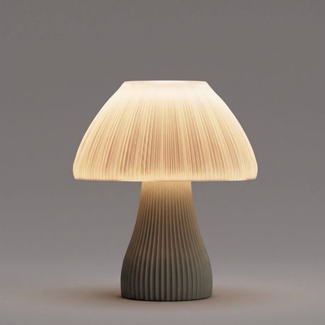 3D printed lamps lit up
