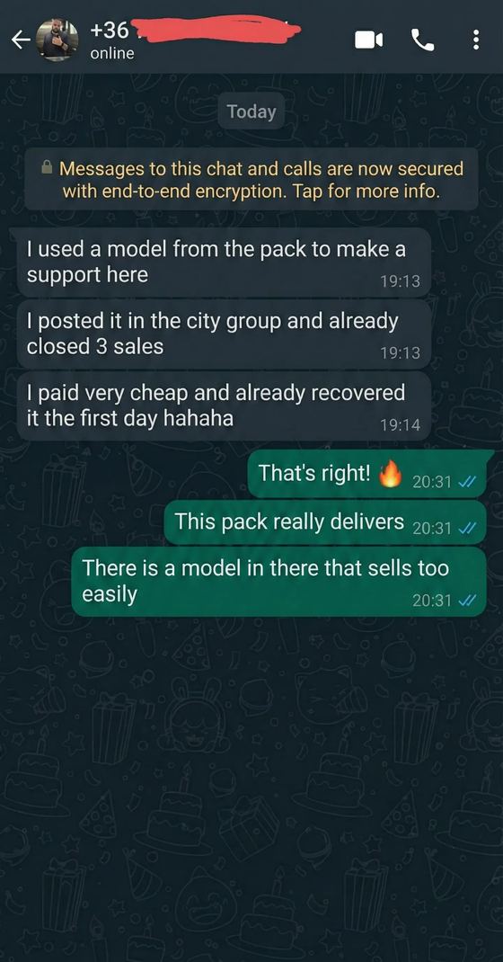 Buyer message about the STL pack, conversation 7